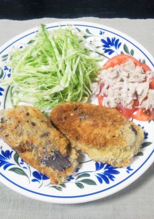 ナスの挽き肉サンドフライ-レシピのメイン写真