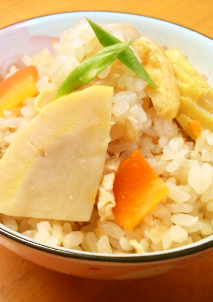 白だしで作る♪筍と鶏肉の炊き込みご飯-レシピのメイン写真