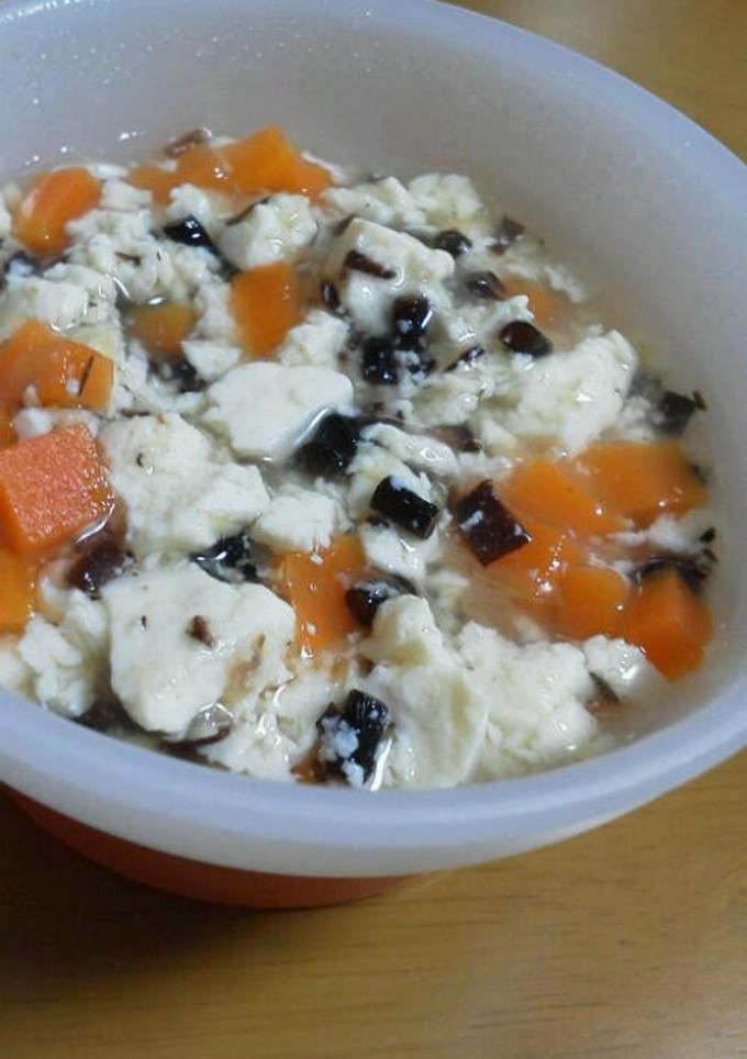 《離乳食　中期》豆腐とひじきの煮物風-レシピのメイン写真