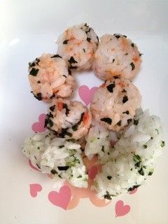 簡単!朝のお花おにぎり♪-レシピのメイン写真