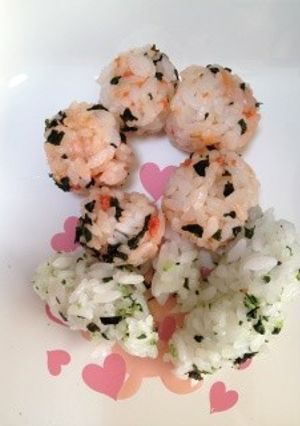 簡単！朝のお花おにぎり♪-レシピのメイン写真