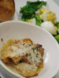 ウドと紅絞り豆の酒粕グラタン-レシピのメイン写真