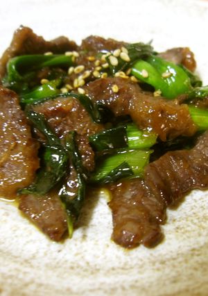 牛肉とわけぎ(ねぎ)のこってりマヨ炒め-レシピのメイン写真