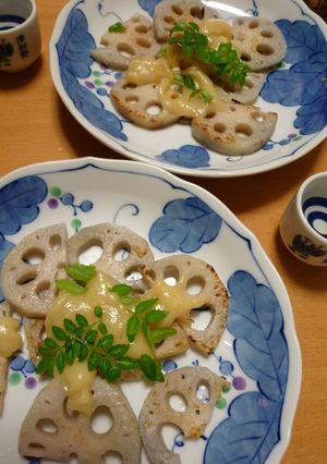 レンコンの田楽白味噌かけ-レシピのメイン写真