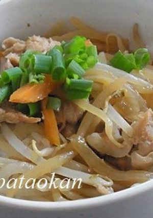 豚肉とモヤシの生姜焼き丼-レシピのメイン写真