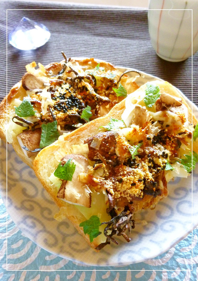 軸＆茎メイン♡食感をたのしむ和風トースト-レシピのメイン写真