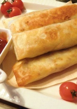 チーズ入りコロッケの具で春巻き-レシピのメイン写真