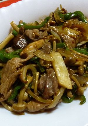 きのこの青椒肉絲-レシピのメイン写真
