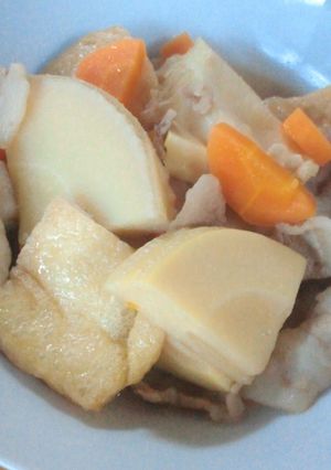 豚肉とタケノコと油揚げの煮物-レシピのメイン写真