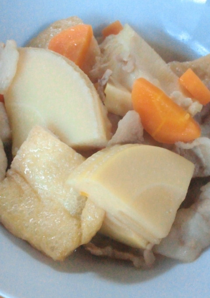 豚肉とタケノコと油揚げの煮物-レシピのメイン写真