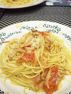 炒めたトマトと新たまのパスタ-レシピのメイン写真