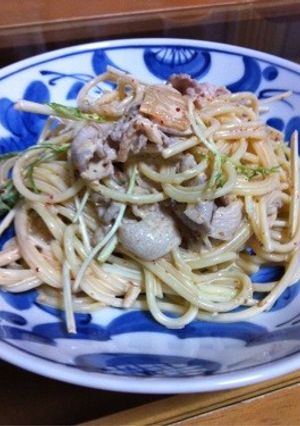豚しゃぶキムチの冷製パスタ-レシピのメイン写真