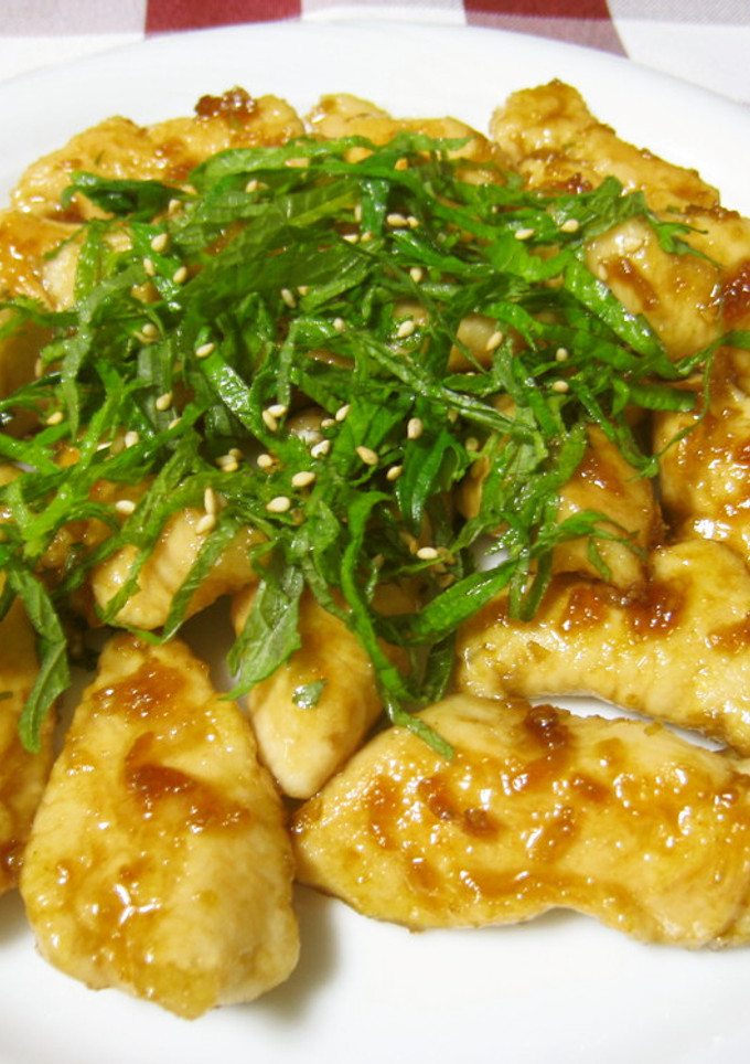 鶏ささみ照り焼き～柚子胡椒風味✿大葉のせ-レシピのメイン写真