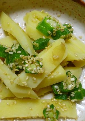 じゃがいもとオクラの胡麻和え-レシピのメイン写真