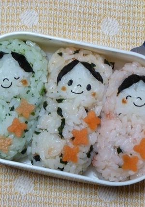 マトリョーシカ3姉妹おにぎり-レシピのメイン写真