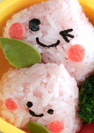 *キャラ弁*簡単ももさんむすび-レシピのメイン写真
