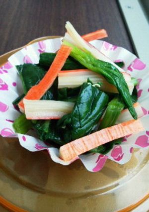 お弁当に♪ほうれん草とカニカマ和え-レシピのメイン写真