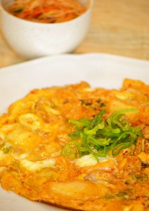 簡単♪豚キムチの卵とじ～丼もおすすめ～-レシピのメイン写真