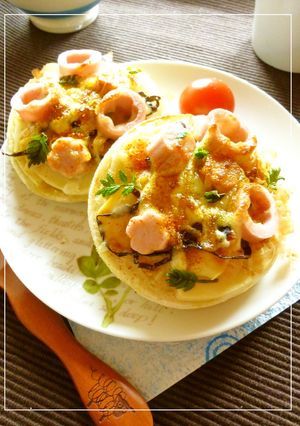 筍と魚ニソの和カレー風味のトースト-レシピのメイン写真