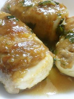 ヘルシーなのに大満足!照り焼き肉巻き豆腐-レシピのメイン写真