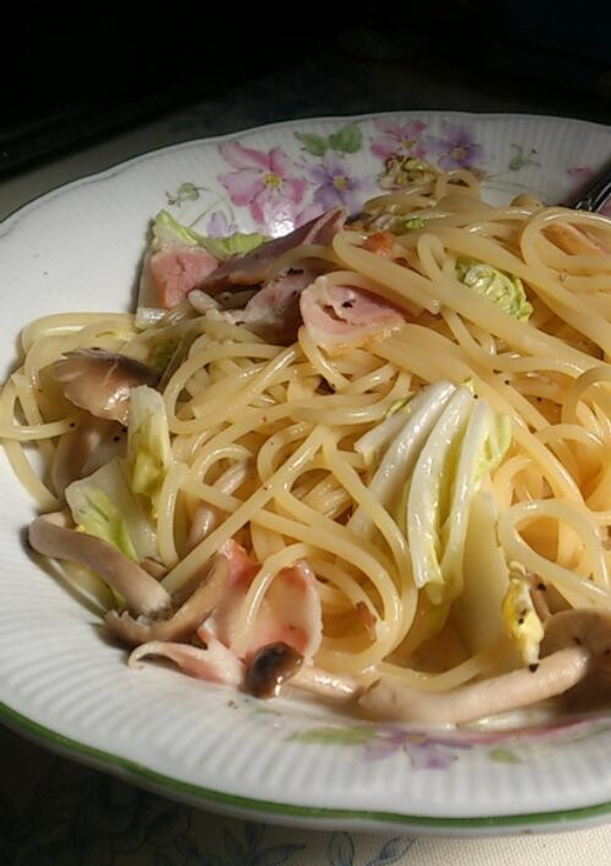 簡単！！白菜ときのこのスープパスタ-レシピのメイン写真