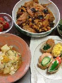 大豆と手羽先の煮物-レシピのメイン写真