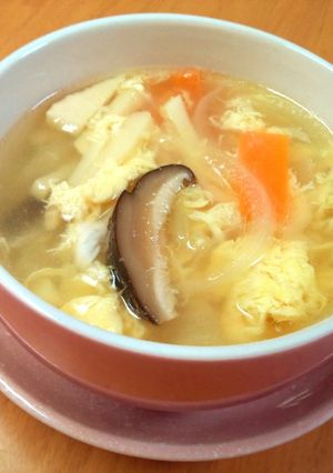 筍と野菜のかきたま中華スープ-レシピのメイン写真
