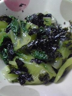 簡単!チンゲン菜の韓国のり和え-レシピのメイン写真