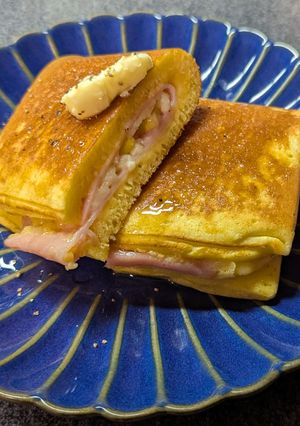 朝ごはんに◎あまじょっぱ！ハムチーズ焼き-レシピのメイン写真