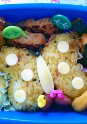 キャラ弁に♪蝶々おにぎり-レシピのメイン写真