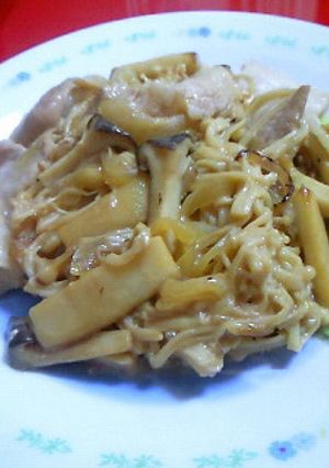 きのこと豚肉のマヨ炒め-レシピのメイン写真