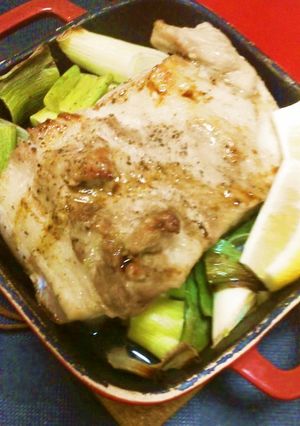 塩麹♪豚バラのネギ塩ロースト～レモンで☆-レシピのメイン写真