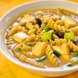 お豆腐とネギのマイルドカレーパスタ♫