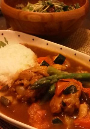 手羽元の野菜たっぷりヘルシーカレー-レシピのメイン写真