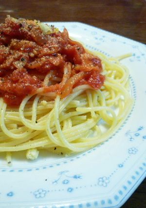 簡単！トマトとベーコンのパスタ-レシピのメイン写真