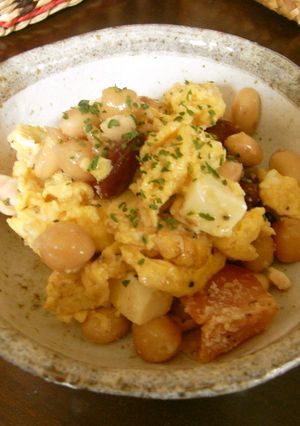 炒り卵でお豆なサラダ-レシピのメイン写真