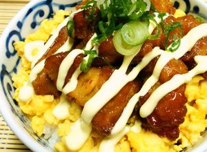 鶏からマヨ丼☆残った唐揚げリメイクにも♬-レシピのメイン写真