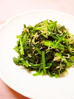 ほうれん草とじゃこのめんつゆバター炒め-レシピのメイン写真