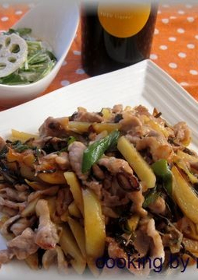 ＊豚肉とじゃがいもの塩昆布炒め＊-レシピのメイン写真