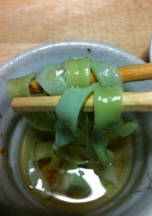 若草色のつけ麺2色うどん／パスタ-レシピのメイン写真