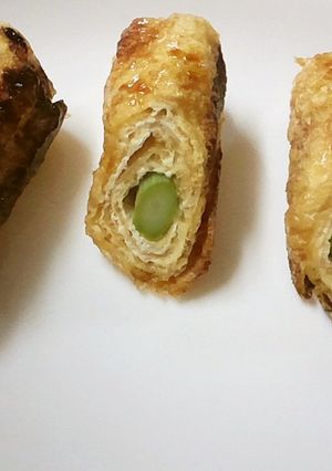 油揚げの野菜巻き　アスパラ-レシピのメイン写真