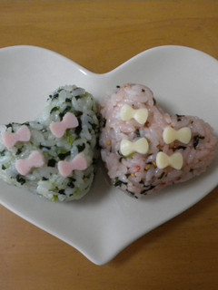 ハートデコおにぎり♪-レシピのメイン写真