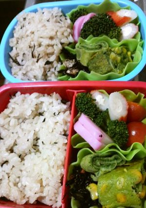 お弁当に★緑のたまご焼き（マーブルも可）-レシピのメイン写真