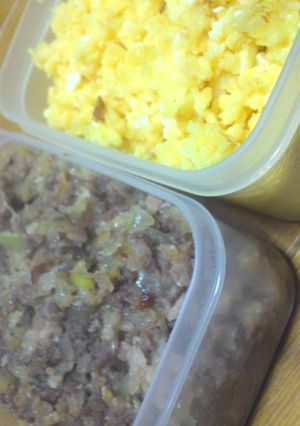 塩麹とバターで激旨！甘くない２色そぼろ★-レシピのメイン写真