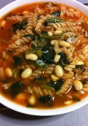 ごちそうスープパスタで、ボリュームランチ-レシピのメイン写真