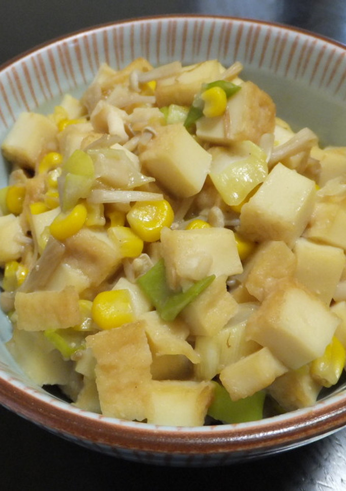 厚揚げ・コーンの味噌炒め-レシピのメイン写真