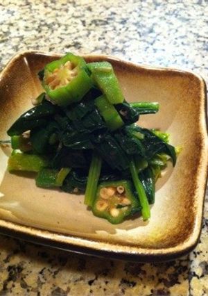 ♤オクラとほうれん草のお浸し♤-レシピのメイン写真
