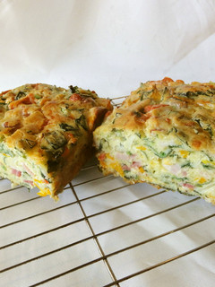 彩り綺麗な野菜たっぷりケークサレ-レシピのメイン写真