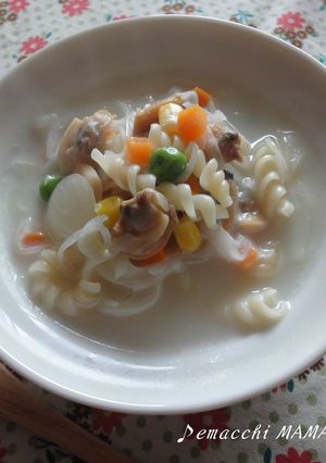 チャウダー気分♬ごちそうスープパスタ　-レシピのメイン写真