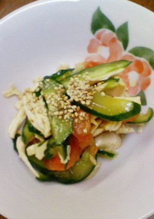 鶏胸肉と胡瓜のサラダ-レシピのメイン写真